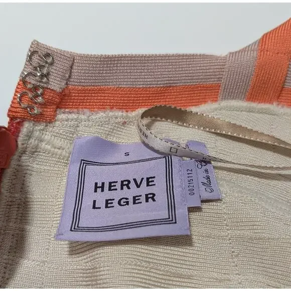 Authentic Herve Leger Sexy Bandage Dress Stretch Cocktail Sz SMALL Orig $1790 - Picture 3 of 6